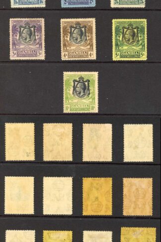 Gambia SG122/42 Wmk Script set of 19 M/M Cat 350 pounds