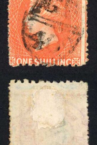 St Vincent SG24 1/- Vermilion Perf 11 to 12.5 x 15 Cat 110 pounds