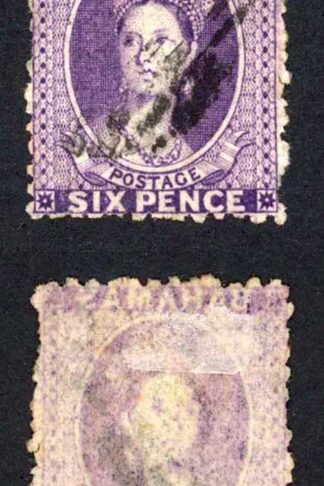 Bahamas SG32 6d Lilac (aniline) Wmk CC Perf 12.5 Cat 90 pounds