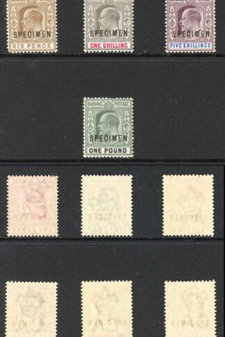 Bahamas SG62s/70s KEVII Wmk CA opt Specimen Fresh M/M Cat 300 pounds