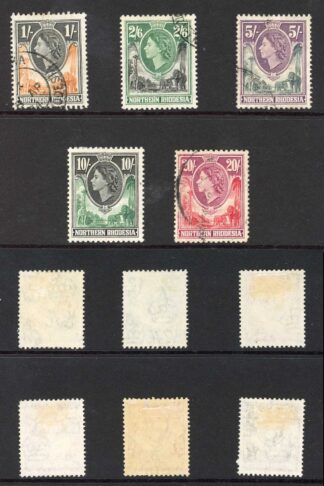Northern Rhodesia SG61/74 1953 Set of 14 used Cat 120 pounds