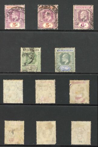 Northern Nigeria SG20b/27a Set Wmk Mult Crown plus shades used Cat 275++ pounds