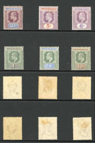 Northern Nigeria SG10/18 Set of 9 Wmk CA M/M Cat 130 pounds