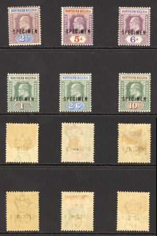 Northern Nigeria SG10s/18s Set Wmk CA M/M large hinge remainders Cat 200 pounds