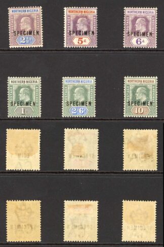 Northern Nigeria SG10s/18s Set Wmk CA M/M large hinge remainders Cat 200 pounds