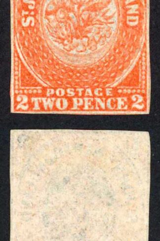 Newfoundland SG10 2d Orange-vermilion Mint no Gum Cat 650 pounds