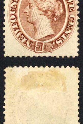 Newfoundland SG28 12c red-brown yellowish paper Mint Cat 650 pounds