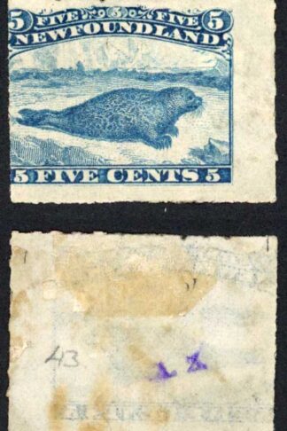 Newfoundland SG43 5c Roulette M/M Cat 225 pounds