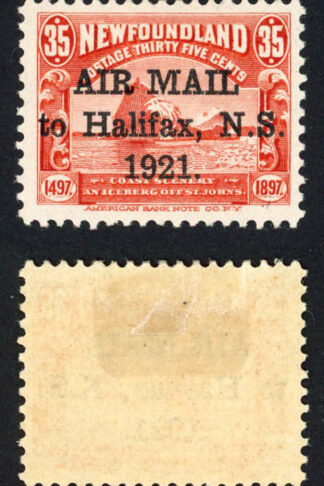 Newfoundland SG148f 35c Air Mail to Halifax (1.5mm) M/M Cat 180 pounds