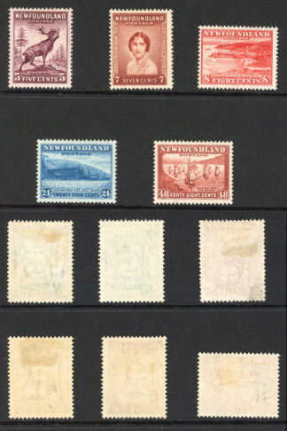 Newfoundland SG222/8c 1932 Set of 8 M/M (1c used 2c no gum) Cat 32 pounds