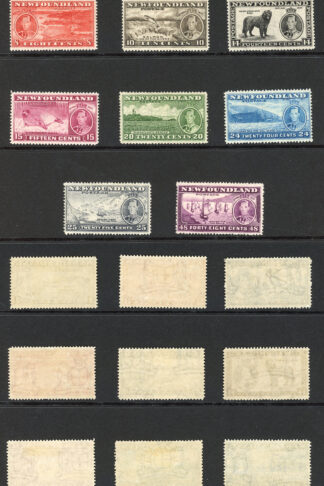 Newfoundland SG257/67 Set of 11 M/M Fresh Colours Cat 60 pounds