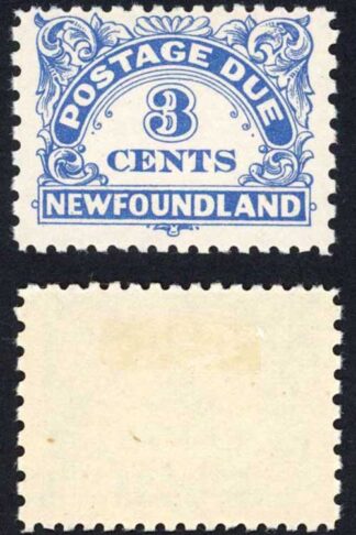 Newfoundland SGD3a 3c Post Due Perf 11 x 9 M/M Cat 13 pounds