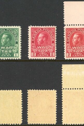 Canada SG228/30 War Tax set of 3 Perf 12 Fine U/M (MNH) Cat 78 pounds