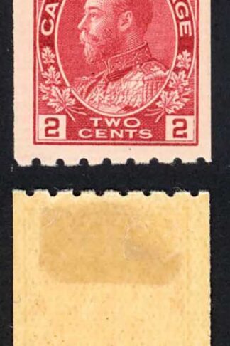 Canada SG224b 2c Carmine Perf 8 x Imperf Pair M/M Cat 150 pounds