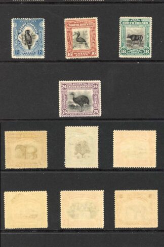 North Borneo SG158/76 1909 Set of 13 Fresh M/M (white gum) Cat 425 pounds