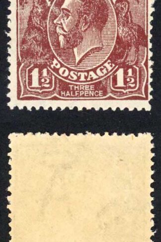 Australia SG52a 1 1/2d Chocolate M/M Cat 14 pounds