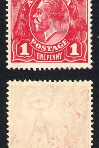 Australia SG50 1d Carmine Mult Wmk M/M Cat 32 pounds