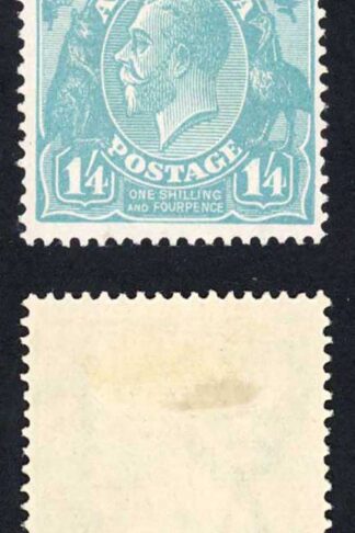 Australia SG66 1/4 Turquoise Blue Great Colour M/M Cat 100+++ pounds