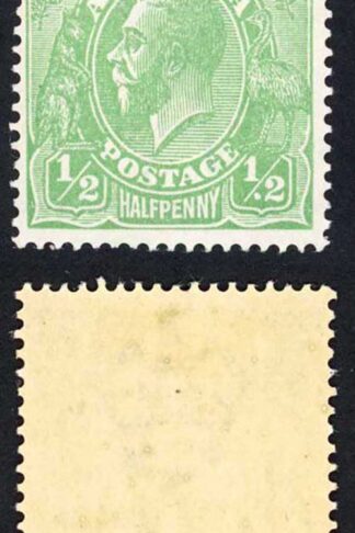 Australia SG20c 1/2d Yellow-green Dot Before 2 M/M Cat 32+++++ pounds