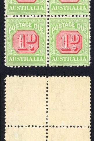 Australia SGD78 1d Post Due Perf 11 Wmk Upright U/M Block Cat 92+++ pounds