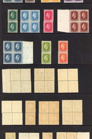 New Zealand SG 416b/30d 1915-30 SET Two-Perf Pairs/Blocks RARE Cat 1576++ pounds