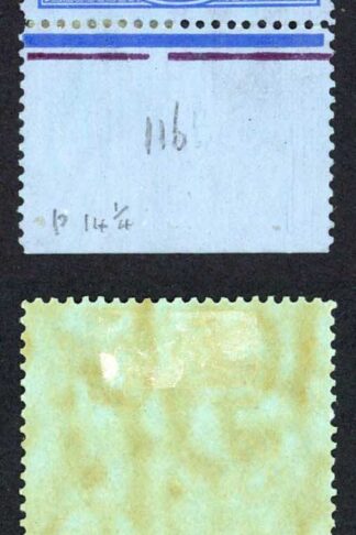 Bermuda SG116b 2/- Deep Purple and Ultra/grey-blue Line Perf 14.25 M/M Cat 350