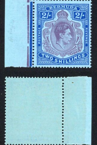 Bermuda SG116d 2/- Purple and Deep blue/pale blue U/M Cat 13 pounds