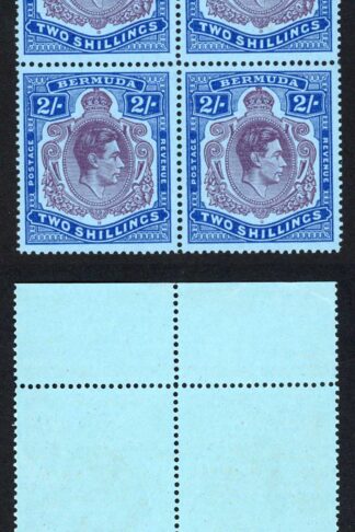 Bermuda SG116d 2/- Purple and Deep blue/pale blue U/M Cat 52+++ pounds