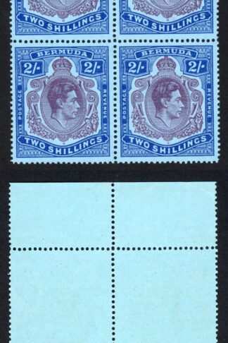 Bermuda SG116d 2/- Purple and Deep blue/pale blue U/M Cat 52+++ pounds