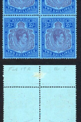 Bermuda SG116cf 2/- GASH in Chin U/M Cat 327 pounds