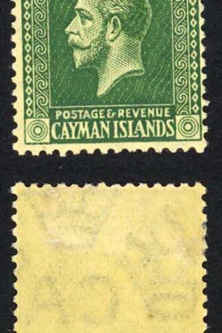 Cayman Is SG64a 5/- Deep Green/pale yellow Wmk MCA M/M Cat 100 pounds