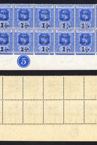 Cayman Is SG54/a/b 1 1/2d No Fraction Bar and Straight Serif U/M Cat 215 pounds