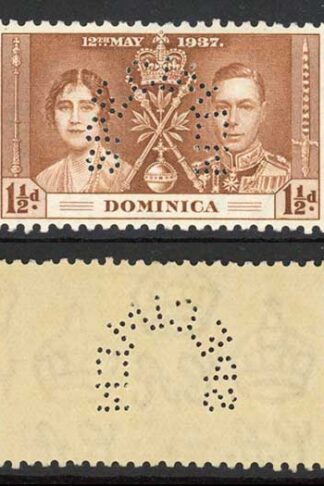 Dominica SG96s/8s Coronation Set PERF SPECIMEN M/M Cat 100 pounds