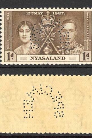 Nyasaland SG127s/9s Coronation Set PERF SPECIMEN M/M Cat 150 pounds