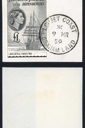 Falkland Is Dep SGG40 One pound with Loubet Coast CDS on Piece Cat 50 pounds