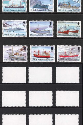 BAT SG218/29 1993 Antarctic Ships Set 12 U/M Cat 60 pounds