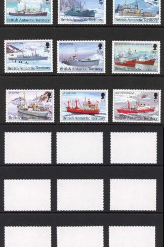 BAT SG218/29 1993 Antarctic Ships Set 12 U/M Cat 60 pounds