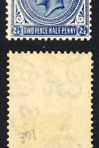 Falkland Is SG76b 2 1/2d Deep Steel Blue Wmk Script SWAN NECK M/M