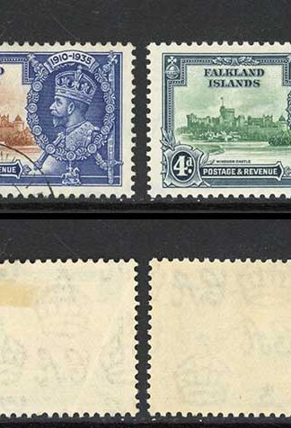 Falkland Is SG139/42 1935 Silver Jubilee Set mint and used Cat 16 pounds
