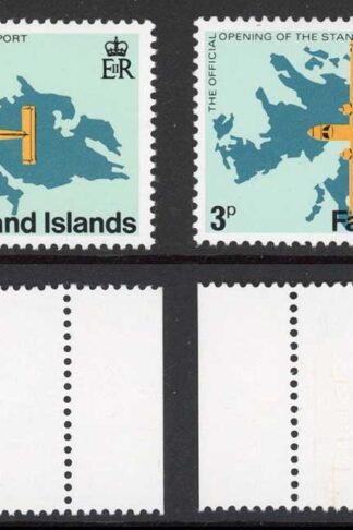 Falkland Is SG360w 3p Stanley Airport Wmk to the Right U/M Cat 42 pounds
