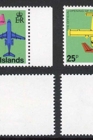 Falkland Is SG363w 25p Stanley Airport Wmk to the Left U/M