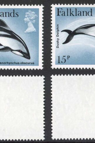 Falkland Is SG375w 15p Dolphin Wmk Sideways Right U/M Cat 90 pounds