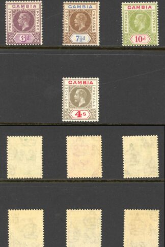 Gambia SG108/17 Set of 10 wmk Script M/M Cat 120 pounds