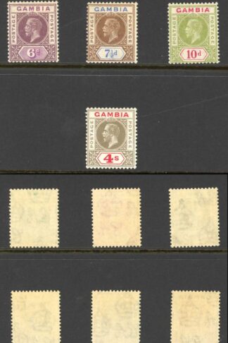 Gambia SG108/17 Set of 10 wmk Script M/M Cat 120 pounds
