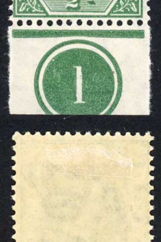 Gambia SG86a 1/2d Green  Wmk Mult CA Plate Number Example M/M