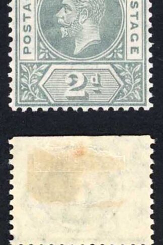 Gambia SG89 2d Greyish-slate  Wmk Mult CA Plate Number Example U/M