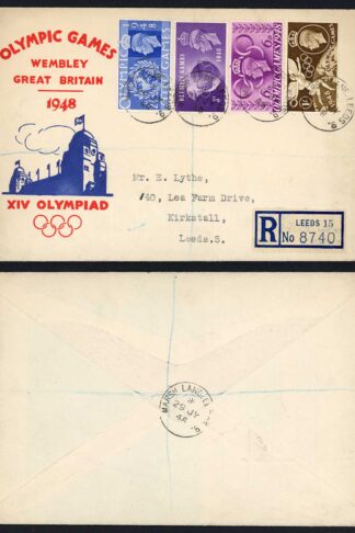SG495-498 1948 Olympics illustrated FDC