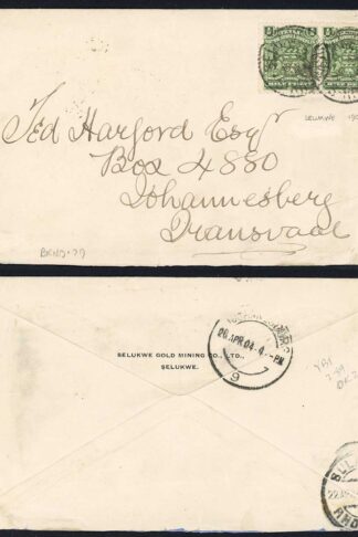Rhodesia 1904 1/2d Paiw Selukwe CDS (Gold Mining)