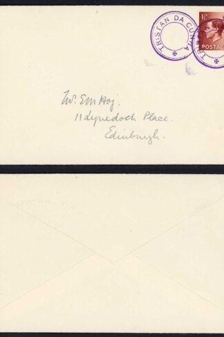 Tristan Da Cunha KEVIII 1 1/2d with cachet