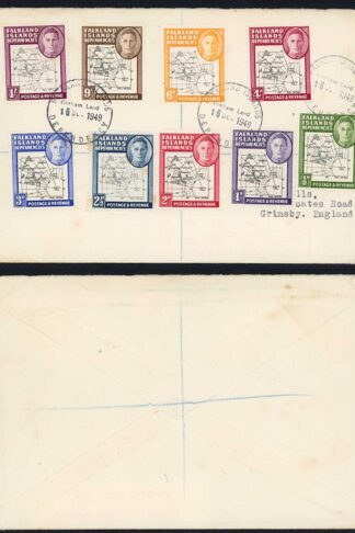 Falkland Is Dep SGG9/G16 Maps Set on cover (not FDC)